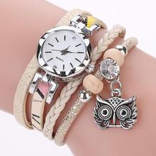 New Fashion Women Girls watches Analog Quartz Owl Pendant Ladies Dress Bracelet Watches Relogio Feminino Casual Bayan Kol Saati