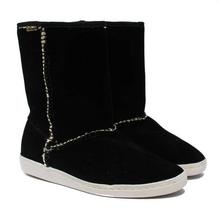 Vizzano Black Flat Heel Ankle Boots For Women - 9050.1