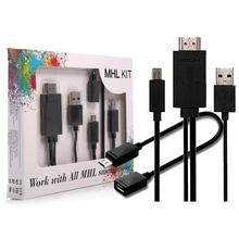 High Quality MHL Kit Universal MHL Micro USB to HDMI Cable 6.5 Feet/2M 1080P HDTV Adapter