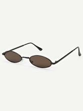 Oval Frame Tinted Lens Sunglasses