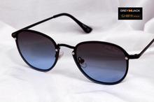 GREY JACK  Shaded Black Lens & Gold Brown Metal Frame 400 Uv Protection Rect. Sunglasses