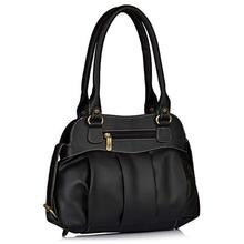 Fostelo Women's Combo Handbag & Clutch (Black & Black)