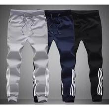 Hifashion Combo Stretchable Breathable Crinkle Side Stripe Trouser-- 3 Pieces