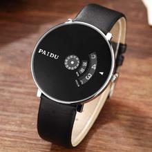 PAIDU Black Turntable Casual Unisex Watch