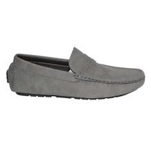 Grey Slip-On Loafer Shoes For Men