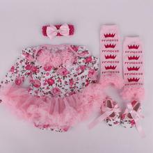 Newborn Baby Girl Clothes Brand Baby 4Pcs Clothing sets Tutu Romper