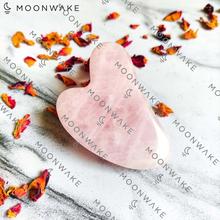 Moonwake Rose Quartz Gua Sha - Facial Lifting Tool