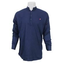 Blue Cotton Kurta Shirt For Men