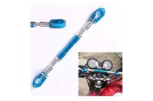 Handlebar Cross Bar Steering Wheel Strength Lever Bar for all bike (Silver Blue )