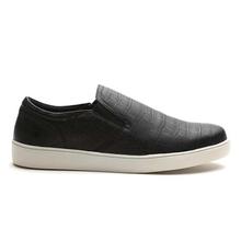 Carlton London Black Slip-On Sneakers For Men (CLCLM-1572BK)