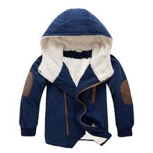 Winter Blue Hooded Down Coat Jacket Children HF-840