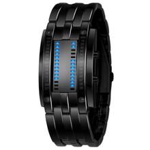 FashionieStore Men's wristwatch Men's Black Stainless Steel Date Digital LED Bracelet Sport Watches BK