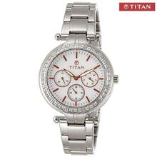 Titan White Dial Chronograph Watch For Women - 9965SM01