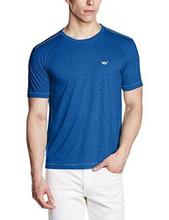 Wildcraft Blue Melange Basic Crew T-Shirt For Men