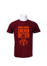 Wosa -Round Neck Wear Maroon Winner Winner Chicken Dinner-Pub G! T-Shirt