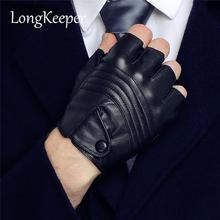 LongKeeper New Style Mens Leather Driving Gloves Fitness