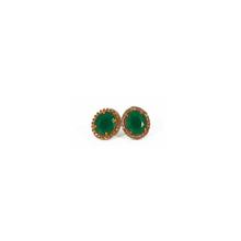 Emerald Medium Thaka Stud Earrings