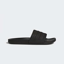 Adidas Core Black Adilette Cloudfoam Plus Mono Swim Slides For Men - S82137