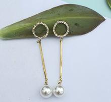 Loire Drop Earrings with Hanging Pearl