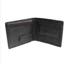 Wild Black Leather Bi-Fold Wallet For Men