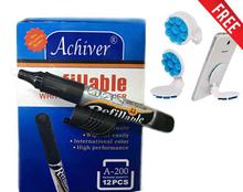 Achiever 12 Pcs Black Refillable Board Marker