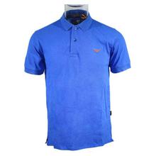 Royal Blue Solid Short Sleeve Polo T-Shirt For Men