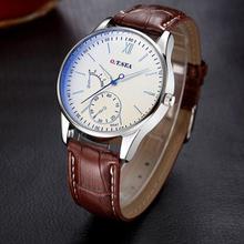 Luxury O.T.SEA Brand Faux Leather Blue Ray Glass Watch Men Military