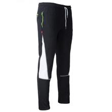 Black/White Slim Fit Cotton Fleece Trouser For Men