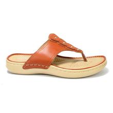 Mahogany Brown V-strap Slip-On Sandal For Women - 8909-6