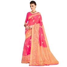 Stylee Lifestyle Fuchsia Banarsi Silk Jacqaurd Saree (1402)