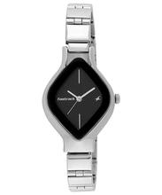 Fastrack 6109SM02 Analog Black Dial Watch For Women - Silver