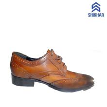 Shikhar Brogue Wingtip Leather Shoes For Men (1721)- Brown