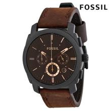 Fossil Watch Machine Chronograph Dark Brown Dial Watch For Men- FS4682