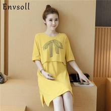 Print Maternity Clothes for Breastfeeding Mid Sleeve Nursing Dresses