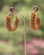 Golden Spiral Textured Hoop Earrings