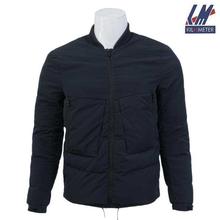 KILOMETER Navy Blue Silicon/Cotton Mix Bomber Jacket For Men - KM 17A048