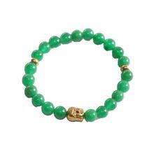 Jade Green Buddha Head Designed Bracelet For Men - SD016