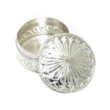 Pure Silver Floral Carved Asarfi Box - SAF27189 - 18.084g