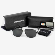 GREY JACK 8882 Matte Black Frame With Black Lens Polarized UV Protection Sunglass (Unisex)