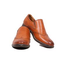 Tan Slip-on Formal Shoes For Men