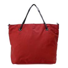 Ampersand Red Polyester Solid Handbag For Women