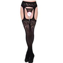 Women Sexy Lingerie Stripe Elastic Stockings Transparent Black Fishnet Stocking Thigh Sheer Tights Embroidery Pantyhose dropship