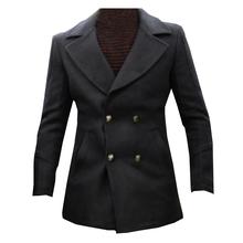 Stylish Woolen Coat For Men Black color Slim Fit