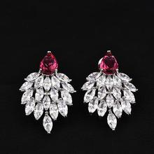 New Big CZ Earrings For Women Micro Pave Cubic Zirconia Crystal