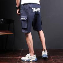 Men's casual shorts _2019 summer men's multi-bag shorts