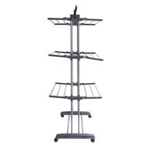 Three layer indoor home clothes drying rack