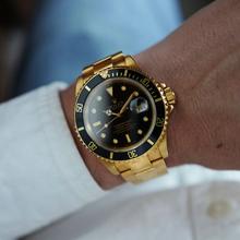 Luxury Submariner Date Steel & Gold Quartz Casual Design Stainless Steel Military Waterproof Wrist Watch For Men