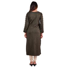 Paislei Green A-line Kurti with ivory pattern work For Women -AW-1920-06