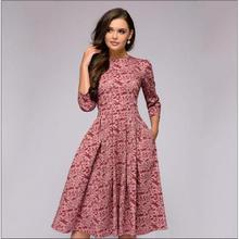 Fall Casual Printing Party Ladies Vintage Dress