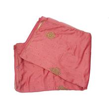 Peach Pink Georgette Designer Saree For Women